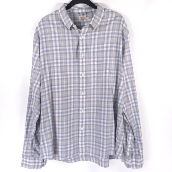 FAHERTY Plaid Long Sleeve‎ Shirt Cotton Lyocell Blend Style MWF2003 Size XL - Picture 1 of 10
